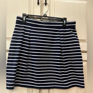 Tommy Hilfiger Blue and White A-Line Mini Skirt Casual